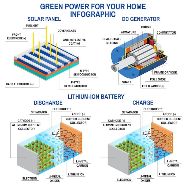 A diagram illustrating the layered structure of an advanced perovskite solar cell, highlighting the different materials and their functions in converting sunlight to electricity.