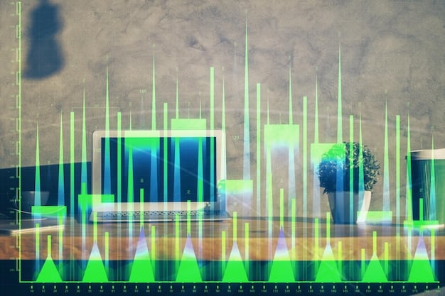 A graphical representation of an AI-powered energy forecasting system. The image shows a digital dashboard with multiple charts and graphs displaying predicted energy production and consumption levels. Data streams from various renewable energy sources are visually represented, with AI algorithms processing the information in real-time.