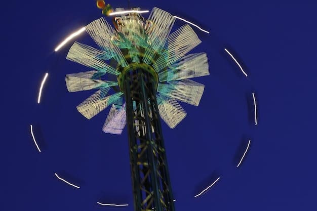 A close-up of a wind turbine with holographic projections showing real-time data analysis and AI-driven adjustments to optimize blade angle and energy capture.