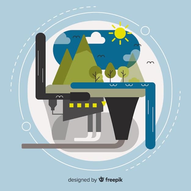 Illustration of Enhanced Geothermal Systems (EGS) technology, showing how water is injected into hot, dry rocks deep underground, creating a network of fractures through which the heated water returns to the surface to generate electricity.