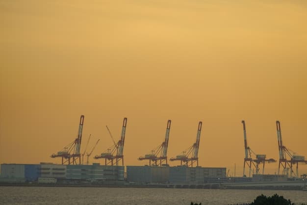 A visualization of the offshore wind energy supply chain, demonstrating the flow of components and materials from manufacturing facilities to the construction site.