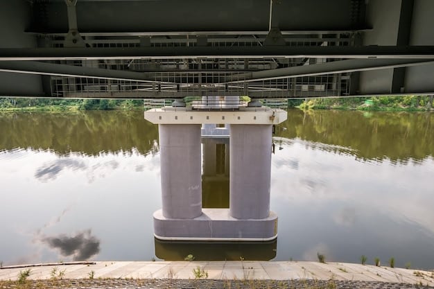 A hydroelectric dam on a river, showing the dam structure with water flowing through the turbines.