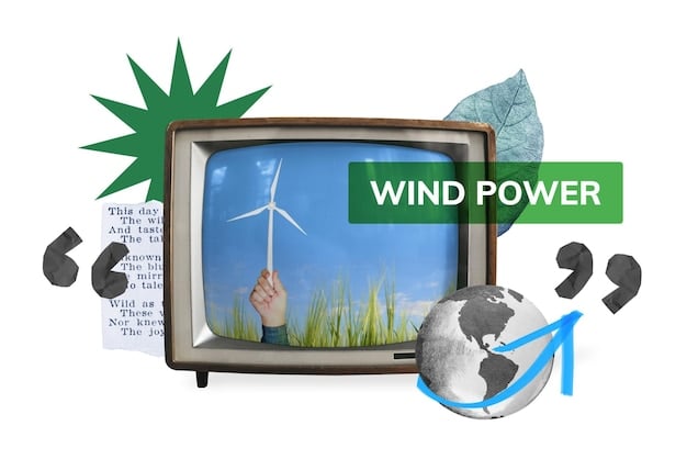 A graphic showcasing the debunking of common myths about wind turbines, such as noise pollution, bird fatalities, and impact on property values, with factual information to counter each claim.