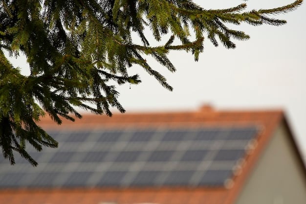 Close-up of solar panels installed on a residential rooftop, connected to an energy storage system. The image emphasizes the investment aspect, with visible cost savings and environmental benefits.