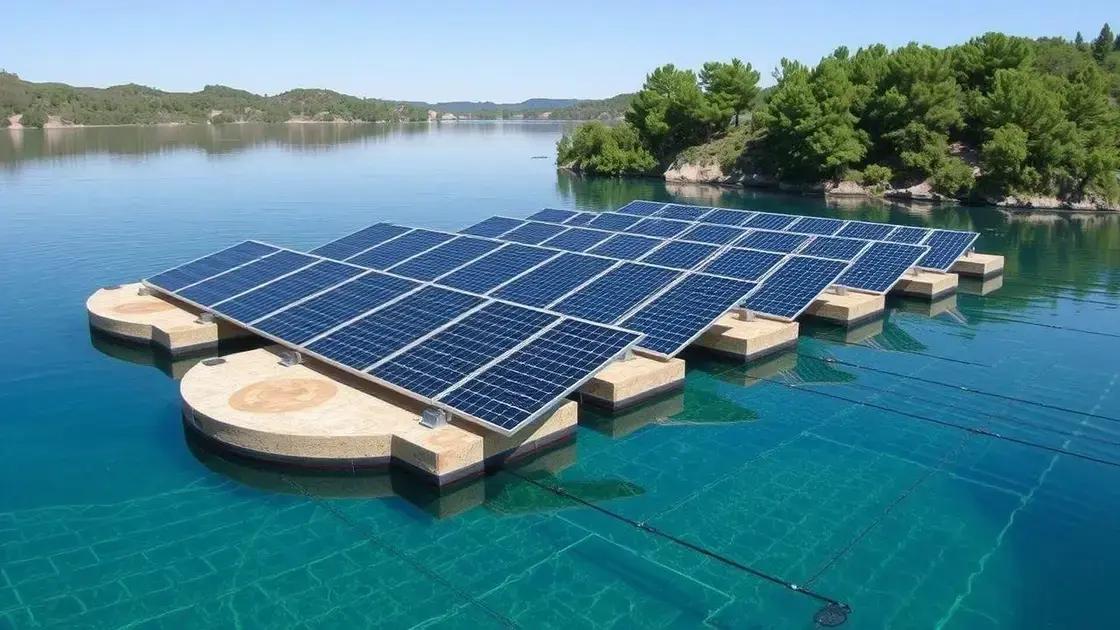 Environmental benefits of floating solar installations