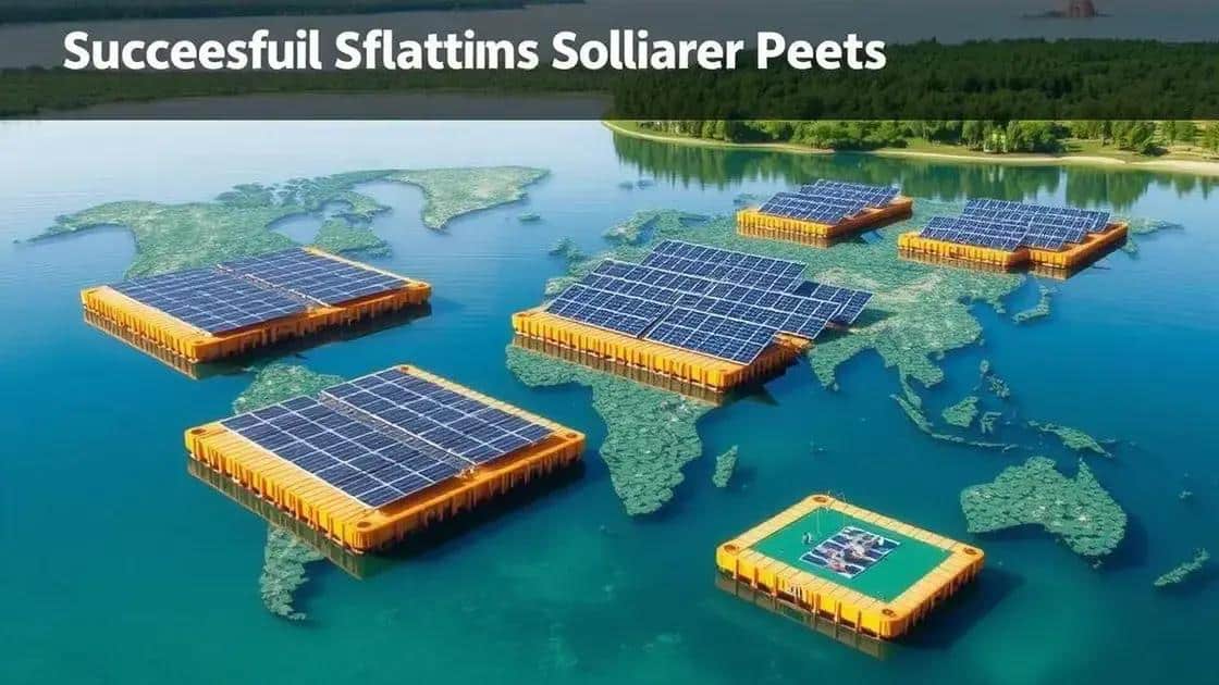 Case studies of successful floating solar projects