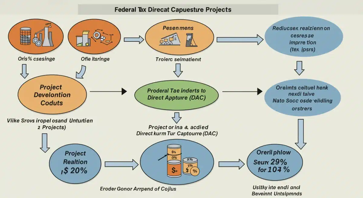 Infographic showing federal tax credit flow for DAC projects
