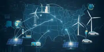 2025 US Clean Tech Investment: Federal Tax Credits & Your Portfolio Illustration of clean energy technologies with financial charts, representing 2025 US clean tech investment opportunities.