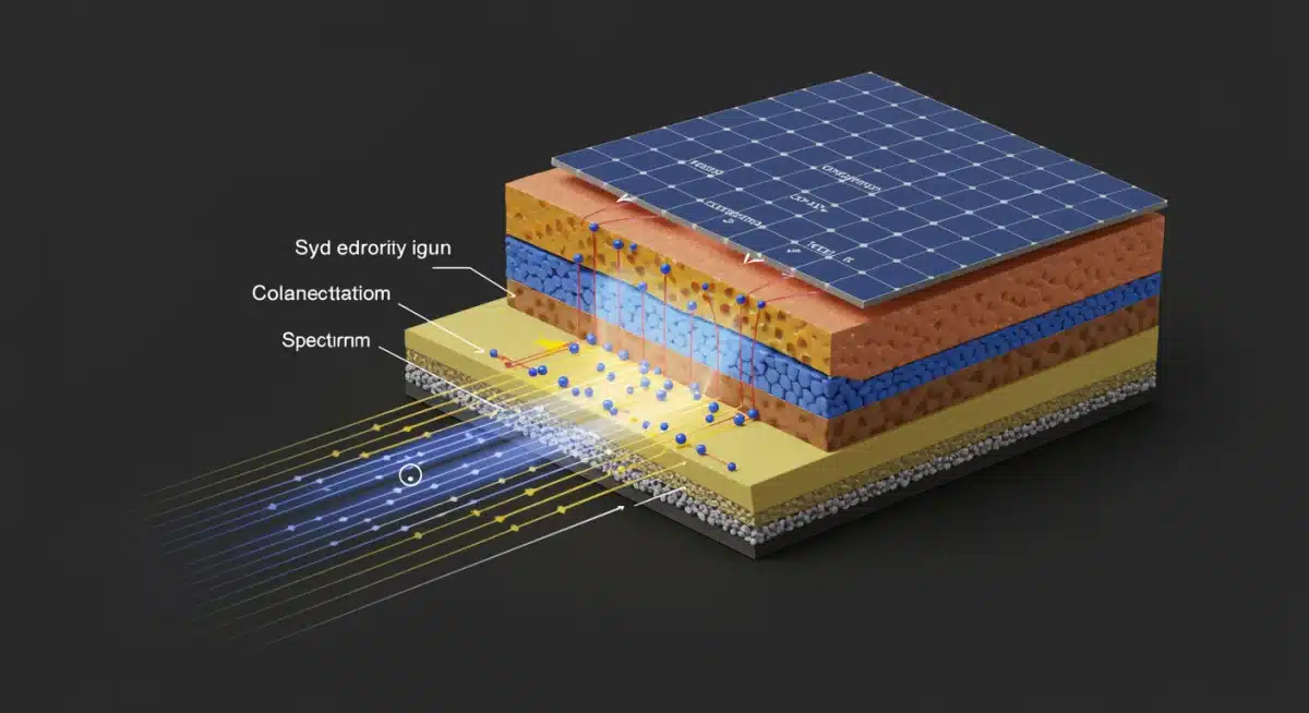 Diagram of multi-junction tandem solar cell technology.