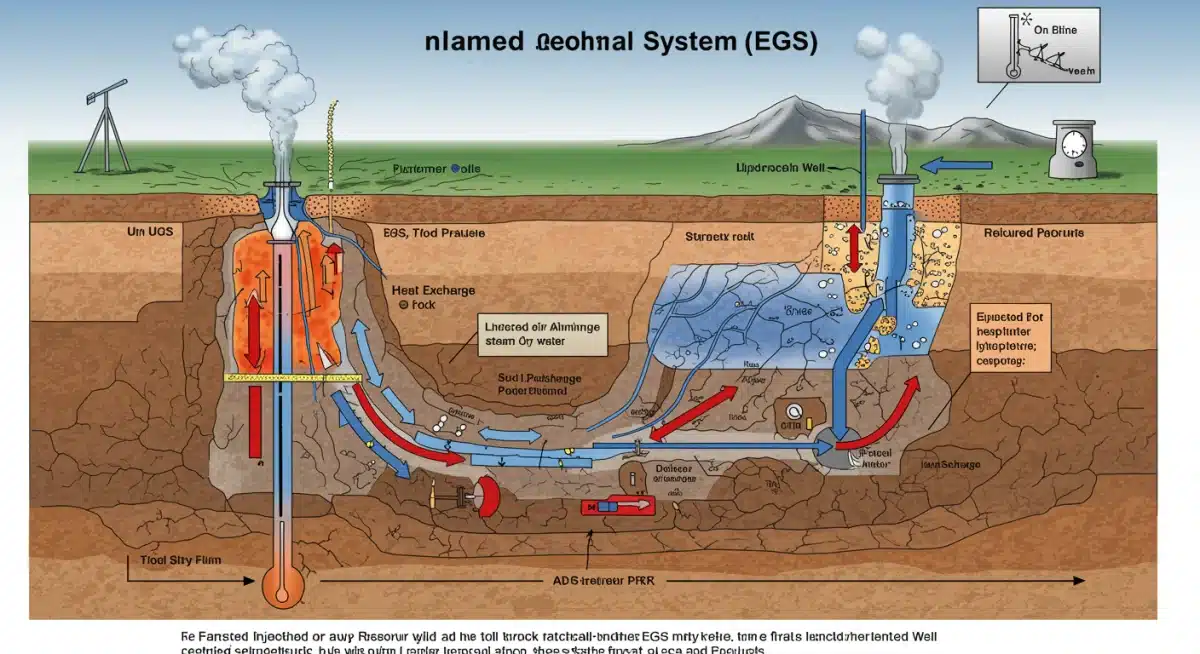 Enhanced Geothermal System (EGS) diagram