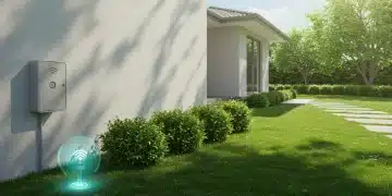 Modern home with smart water conservation devices in action