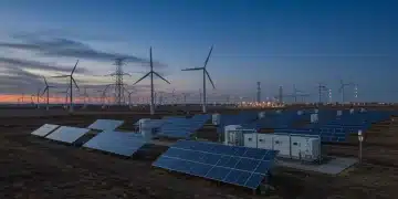 Futuristic large-scale lithium-ion battery storage facilities enhancing grid stability in the U.S.