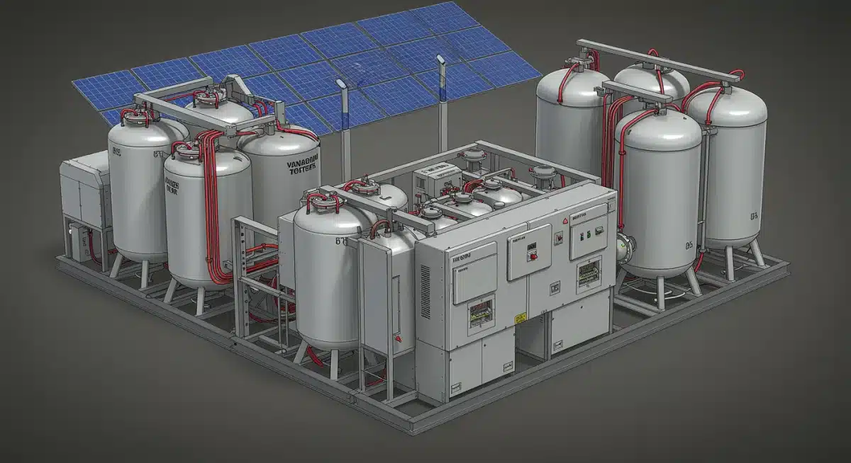 Large-scale vanadium flow battery system for long-duration energy storage