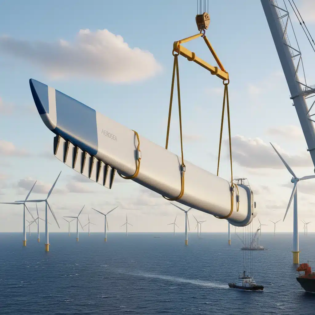 Advanced aerodynamic wind turbine blade during installation