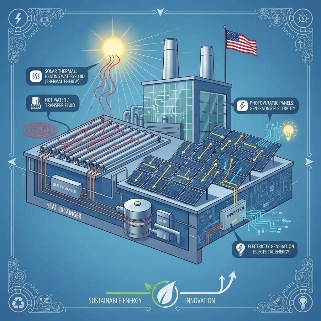 Solar Thermal vs. Photovoltaic: 2026 U.S. Industrial Performance Analysis