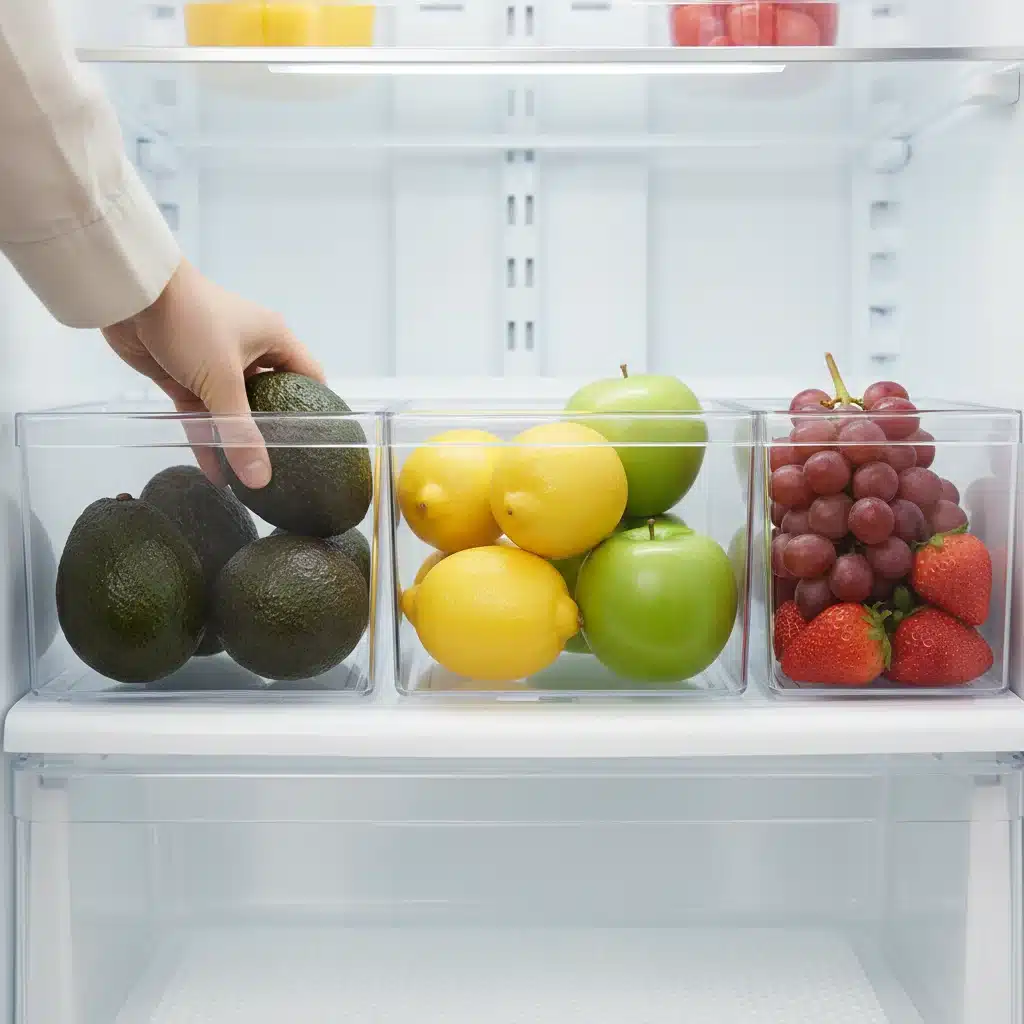 Storing avocados and fruits in a refrigerator drawer